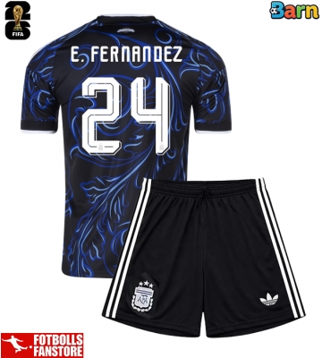 Argentina Enzo Fernandez #24 Bortatröja Barn VM 2026 Kortärmad (+ Korta byxor)